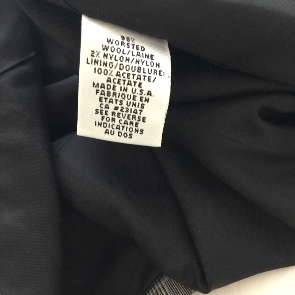 Talbots Classic Gray Checkered Blazer EUC - image 7